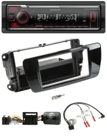 Kenwood Lenkrad Bluetooth USB DAB Autoradio für Seat Ibiza Klavierlack schwarz