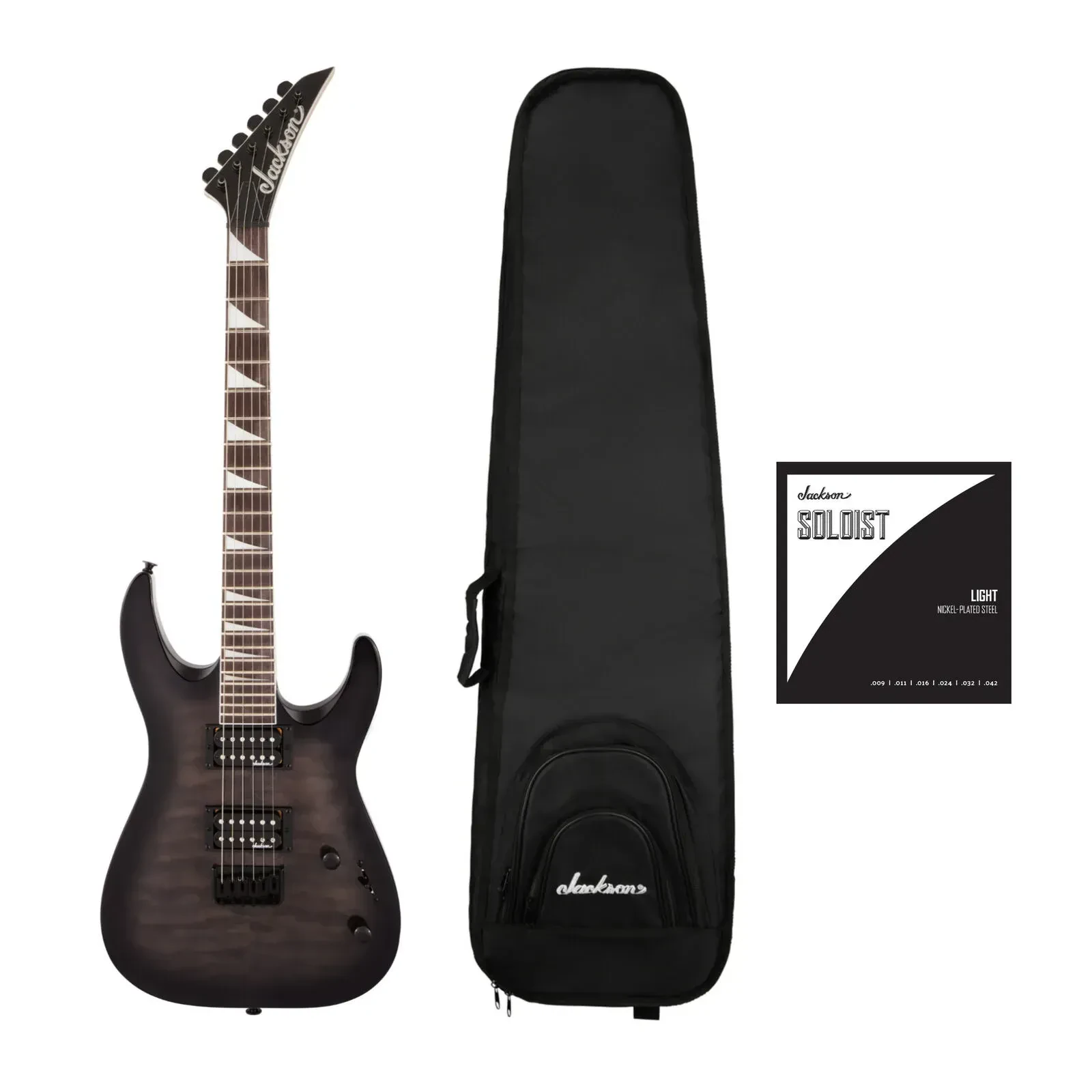 Jackson JS Series Dinky Arch Top Guitar Black Burst with Bag and Strings