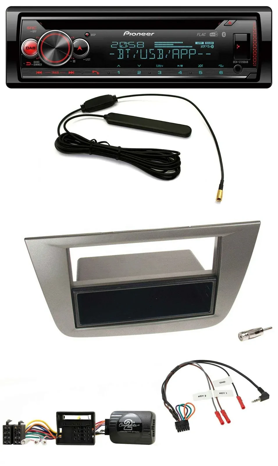 Автомагнитола Pioneer USB DAB Bluetooth CD для Seat Toledo/Altea (2004–2009), поддержка кнопок на руле