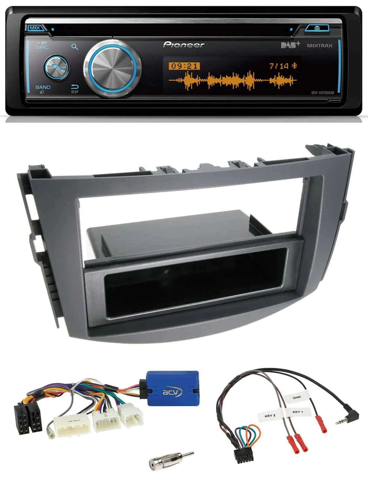 Автомагнитола для Toyota RAV4 (2011–2013) Pioneer DAB USB CD Bluetooth