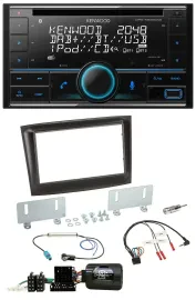 Kenwood CD 2DIN DAB USB Lenkrad Bluetooth Autoradio für Fiat Doblo ISO Can-Bus a