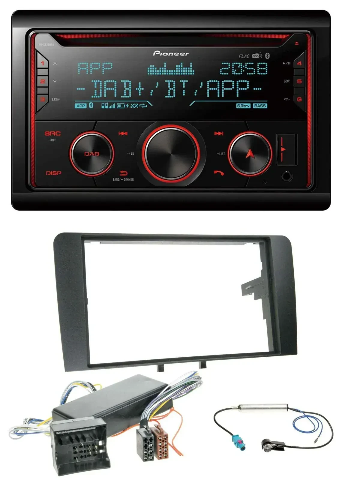 Pioneer 2DIN DAB MP3 Bluetooth USB CD Autoradio für Audi A3 8P 06-12 Bose Aktivs