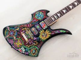 2000s Fernandes Mockingbird Hide Signature MG-120X, Graphic on Black, Japan
