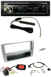 Автомагнитола для Honda Civic 2001–2003 Pioneer MP3 USB CD DAB, серебристая