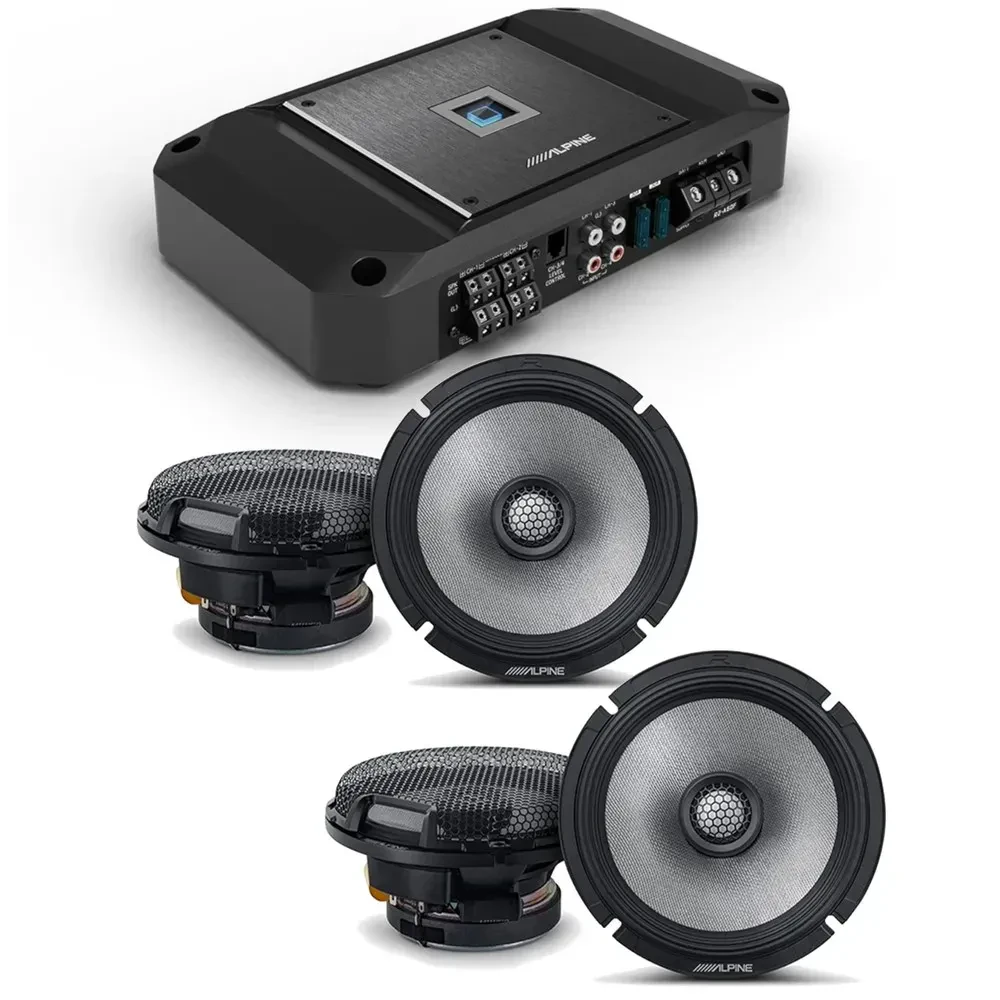 Усилитель мощности для автомобиля Alpine R2-A60F 4-канальный, 600W RMS (набор, 4 коаксиальных динамика 6.5")