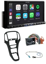 Alpine 2DIN DAB USB MP3 Bluetooth Autoradio für Opel Astra J ab 12/09 Perlschwar