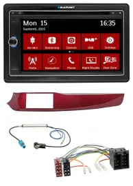Blaupunkt Bluetooth DAB 2DIN USB DVD MP3 Autoradio für Alfa Giulietta 10-13 rot