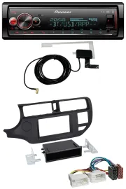 Автомагнитола для Kia Rio (UB, 2011–2014) Pioneer Bluetooth, DAB, USB, MP3, черный