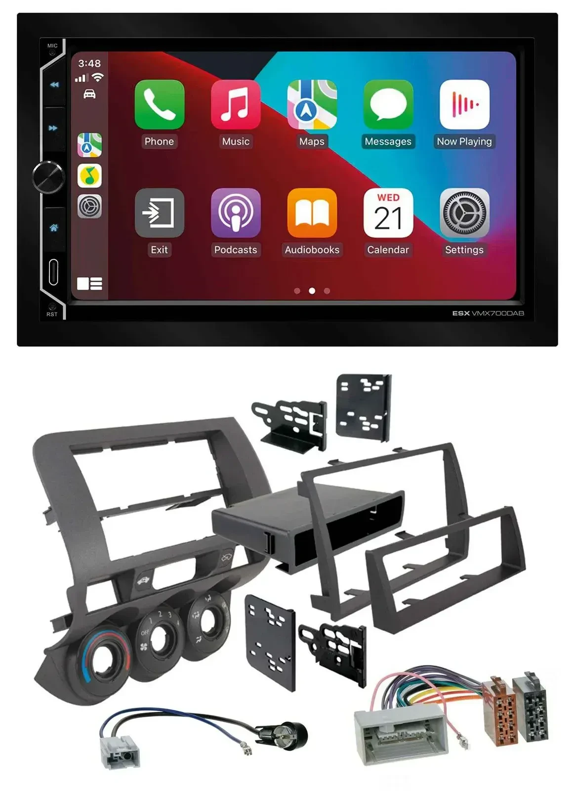 Автомагнитола для Honda Fit 06–07 ESX 2-DIN, DAB, USB, MP3, Bluetooth (только для US-импорта)