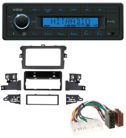 VDO AUX Bluetooth USB MP3 Autoradio für Toyota Corolla 2009-2012 silber