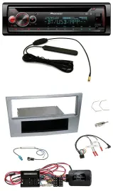 Pioneer USB DAB Lenkrad Bluetooth CD Autoradio für Opel Corsa D matt-chrom 09-14