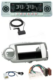 Dietz Bluetooth USB MP3 DAB Autoradio für Toyota Yaris (11-14) - silber