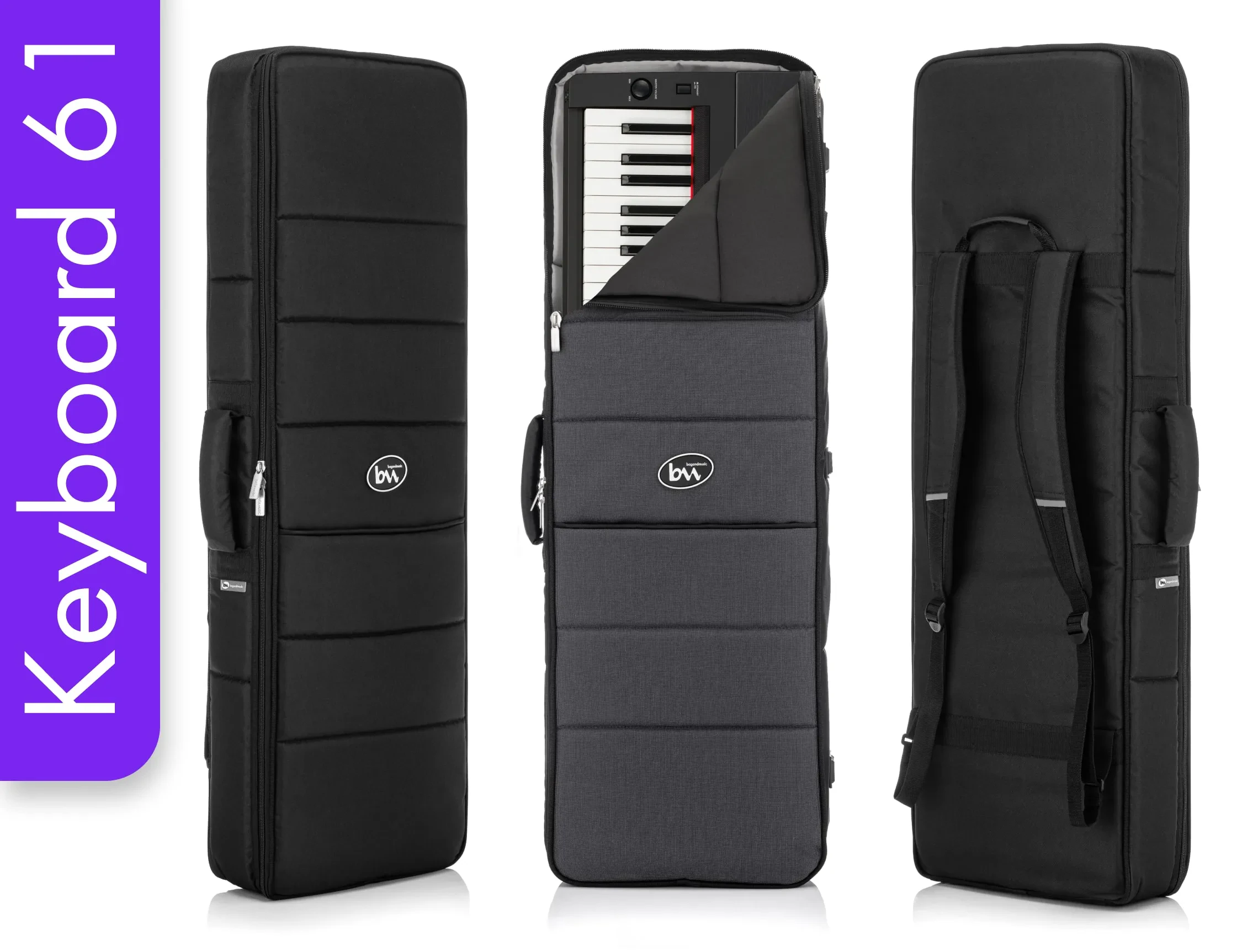 Чехол для синтезатора bagandmusic BM1084 Casual Black (61 клавиша)