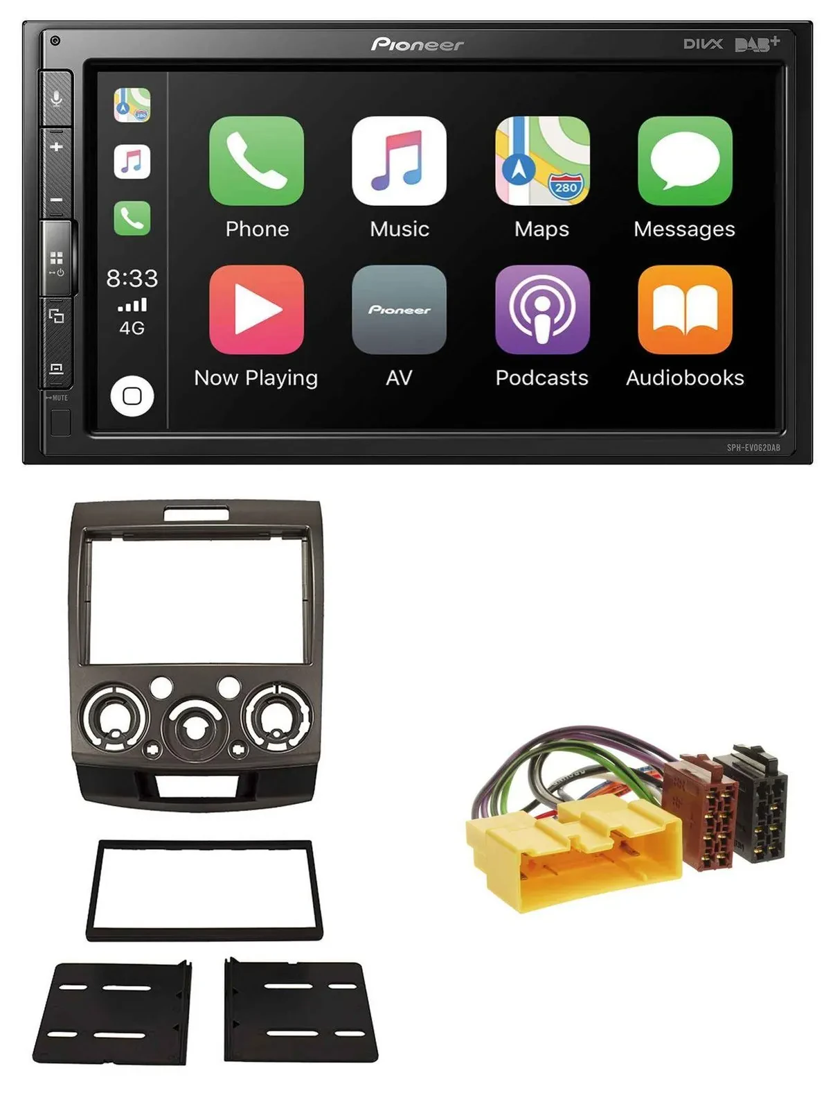 Автомагнитола Pioneer 2-DIN Bluetooth DAB USB MP3 для Ford Ranger и Mazda BT-50 (с 2006)