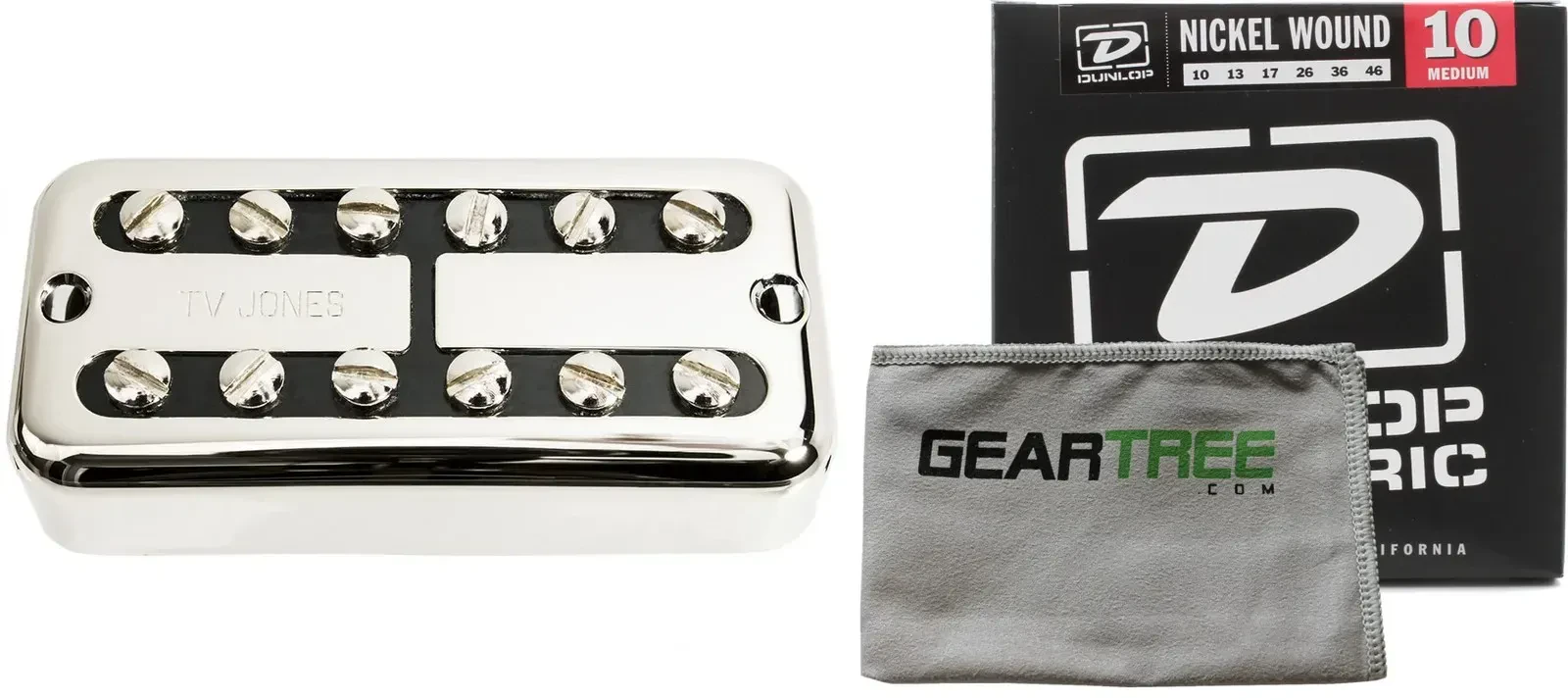 Звукосниматель для электрогитары TV Jones Classic Plus Universal Mount Bridge, никель (набор)