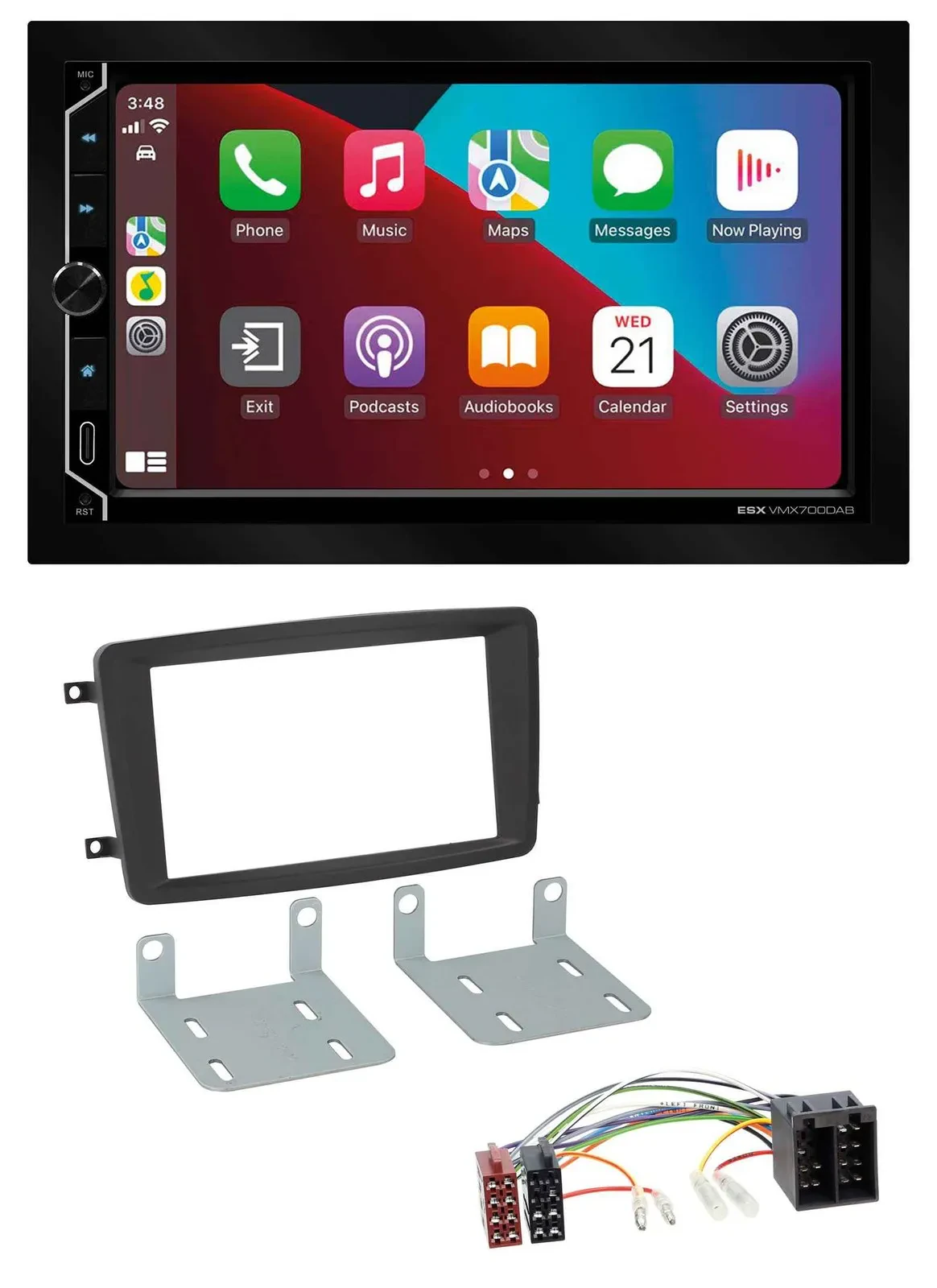 ESX 2DIN DAB USB MP3 Bluetooth Autoradio für Mercedes C W203 2000-2004