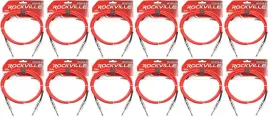 Инструментальный кабель Rockville RCGT6.0R Red 1.8 м (12 штук)