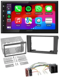 Kenwood MP3 USB DAB 2DIN Bluetooth Autoradio für Iveco Daily 06-14 schwarz