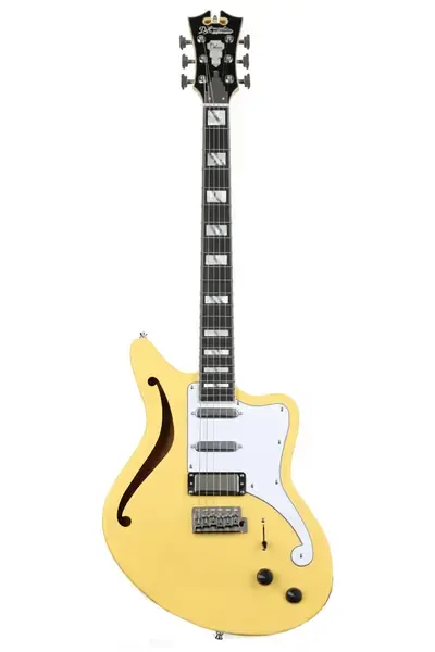 Электрогитара полуакустическая D'Angelico Deluxe Bedford SH Semi-hollowbody Vintage Cream