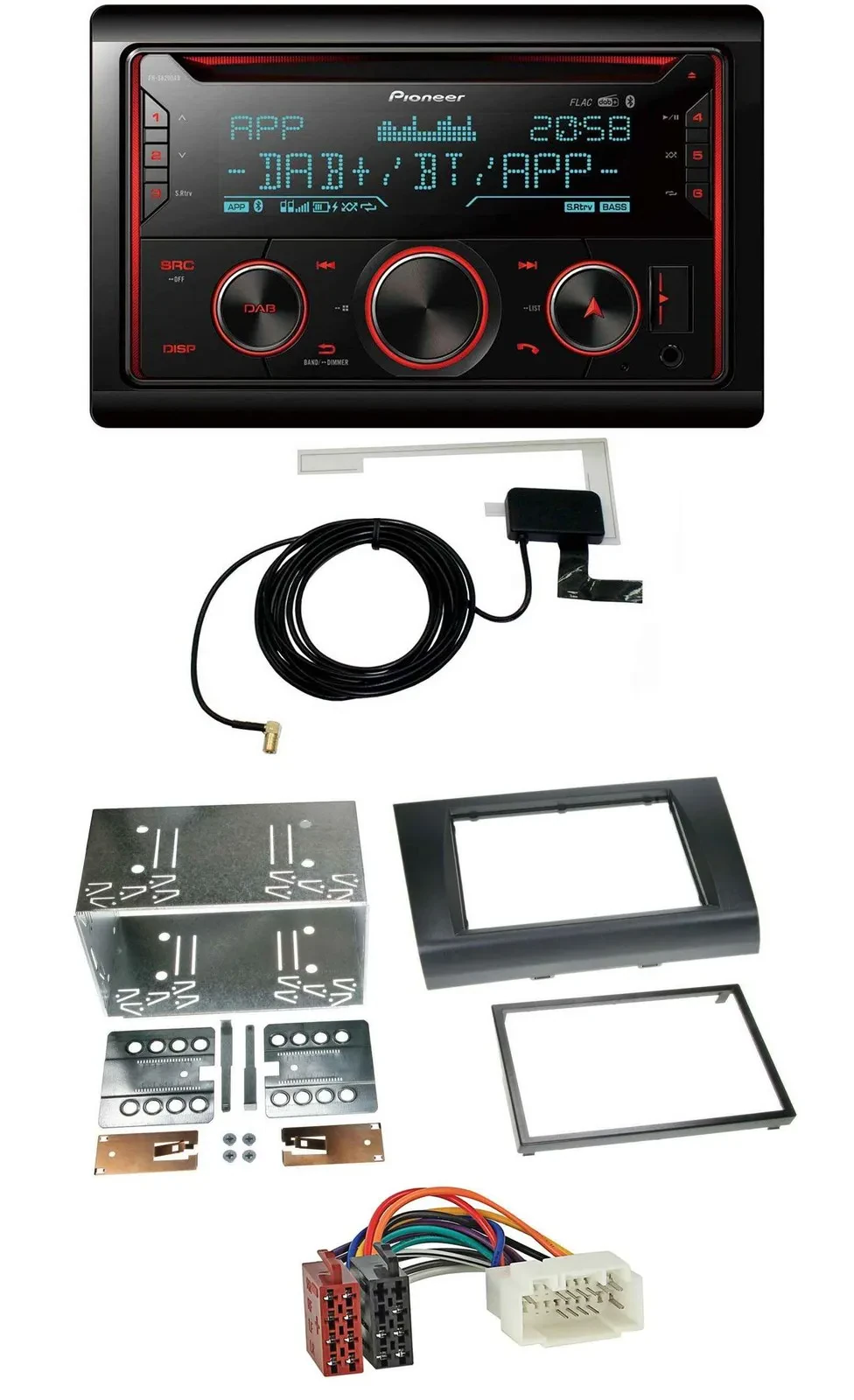 Pioneer 2DIN MP3 DAB USB CD Bluetooth Autoradio für Suzuki Swift (2005-2010)