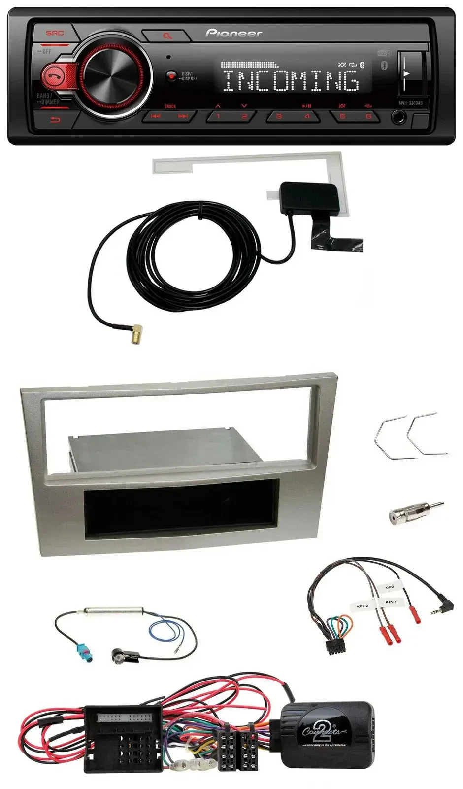 Автомагнитола Pioneer CD/DAB/USB/MP3 для Opel Corsa D (2009–2014) цвет Satin Stone, с управлением с руля