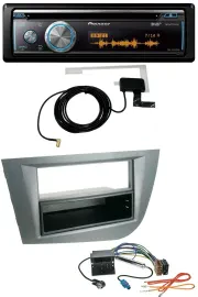 Автомагнитола Pioneer Bluetooth DAB MP3 USB CD для Seat Leon (с 2005) тёмно-серый металлик