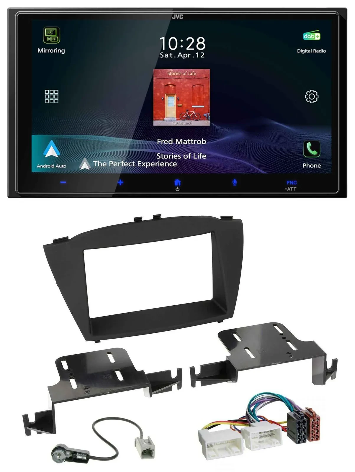 JVC USB Bluetooth 2DIN DAB MP3 Autoradio für Hyundai ix35 (ab 2013)