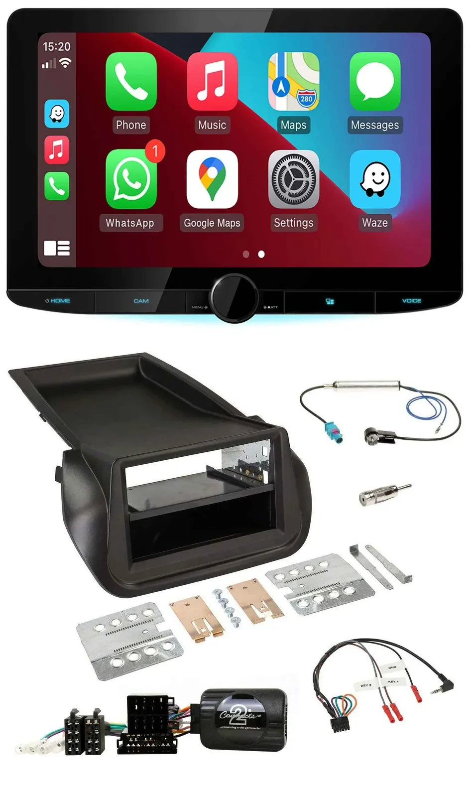 Kenwood Lenkrad USB DAB Bluetooth Autoradio für Citroen Nemo Peugeot Bipper ab 2