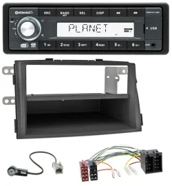 Continental MP3 AUX USB DAB 1DIN Autoradio für Kia Sorento II (XM, 2009-2012)