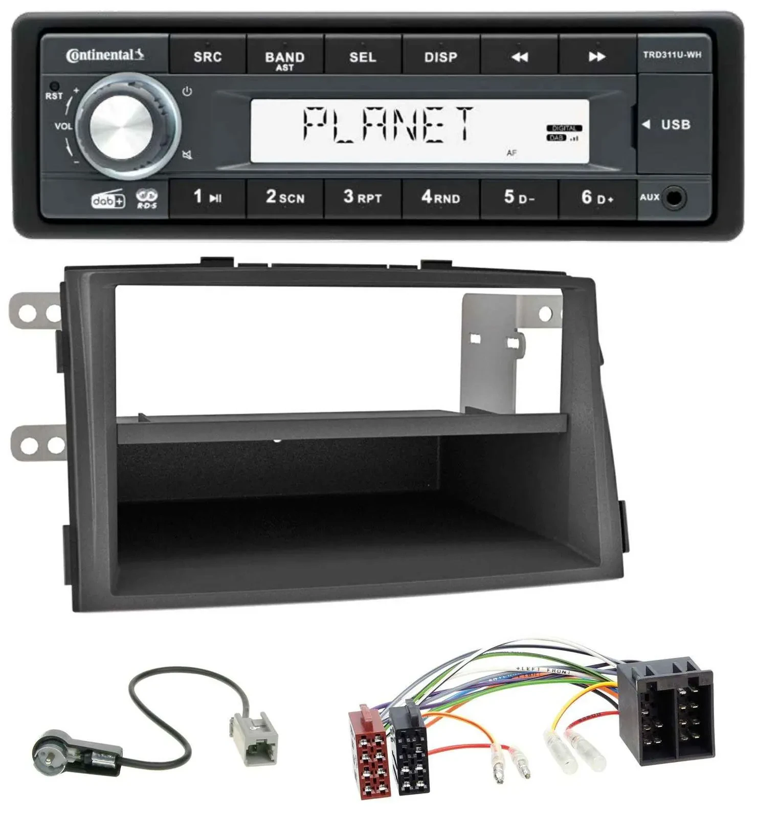 Continental MP3 AUX USB DAB 1DIN Autoradio für Kia Sorento II (XM, 2009-2012)
