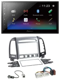 Pioneer USB Bluetooth DAB 2DIN MP3 Autoradio für Hyundai Santa Fe 4 Schalter ab