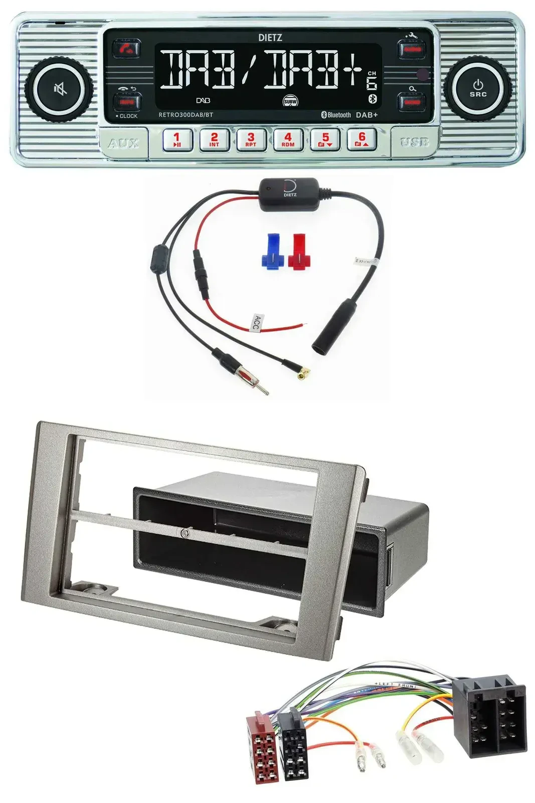 Dietz DAB USB MP3 Bluetooth Autoradio für Iveco Daily (2006-2014) silber