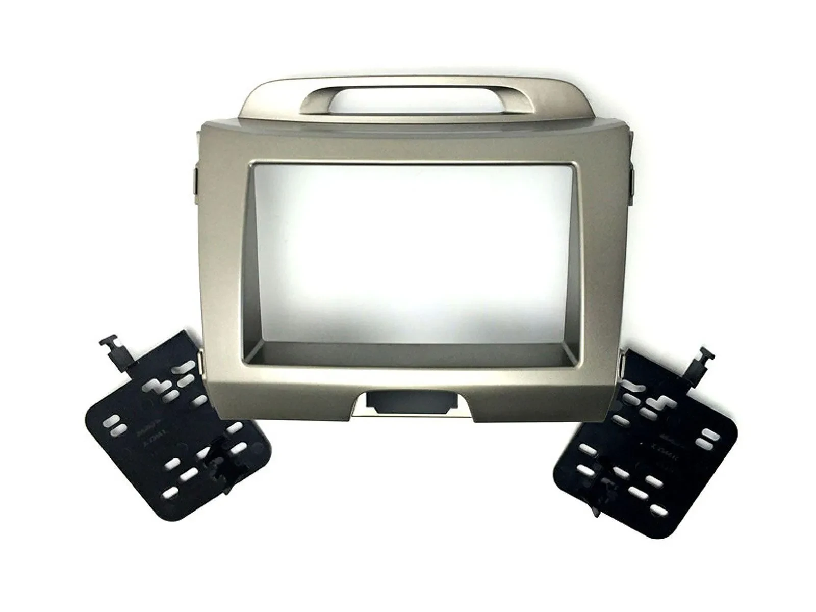 Radioblende Set Doppel DIN Autoradio für Kia Sportage 3 2010-2015 silber