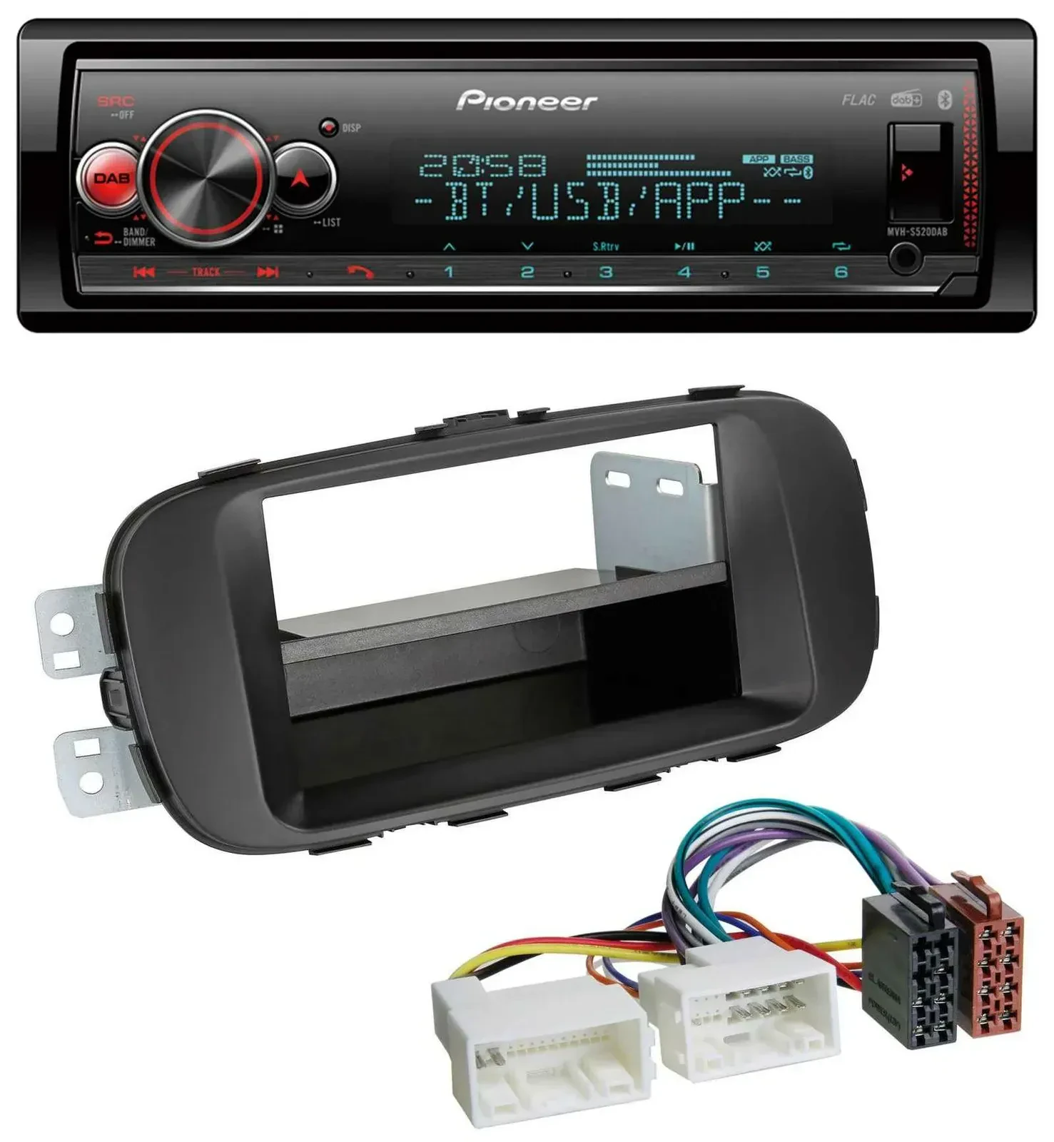 Автомагнитола Pioneer DAB, Bluetooth, USB, MP3 для Kia Soul (с 2014), чёрная