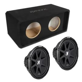 Сабвуфер для авто NVX NE102P_43C104 на 2×10", щелевой порт, MDF 3/4", с сабвуфером