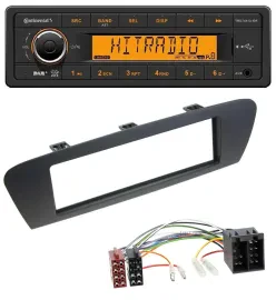 Continental 1DIN DAB MP3 AUX USB Autoradio für Renault Scenic (ab 09) - braun