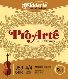 Струны для виолончели D'Addario Pro-Arte J59 4/4M