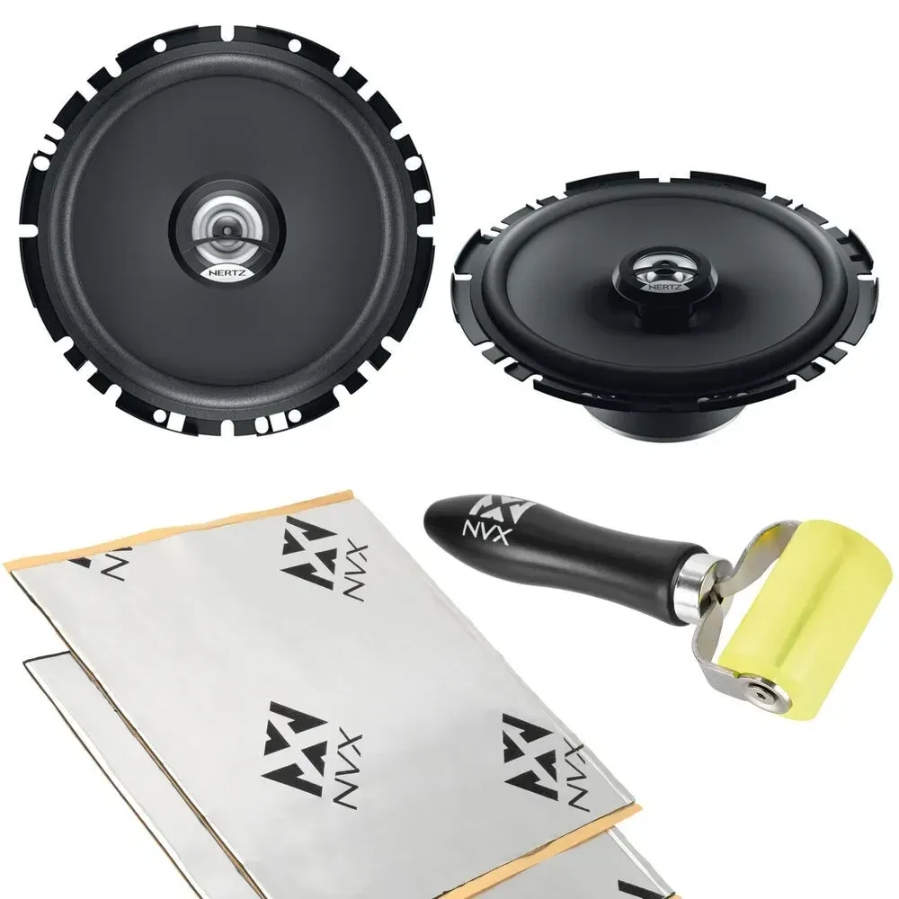 Hertz DCX170.3 6.75" 50W Car Speakers+NVX Sound Deadening & Roller