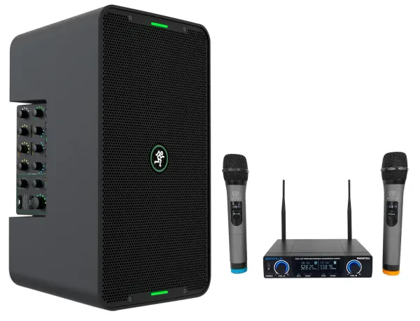 Mackie ShowBox Rechargeable 8" DJ PA Bluetooth Speaker+Mixer+Dual Wireless Mics