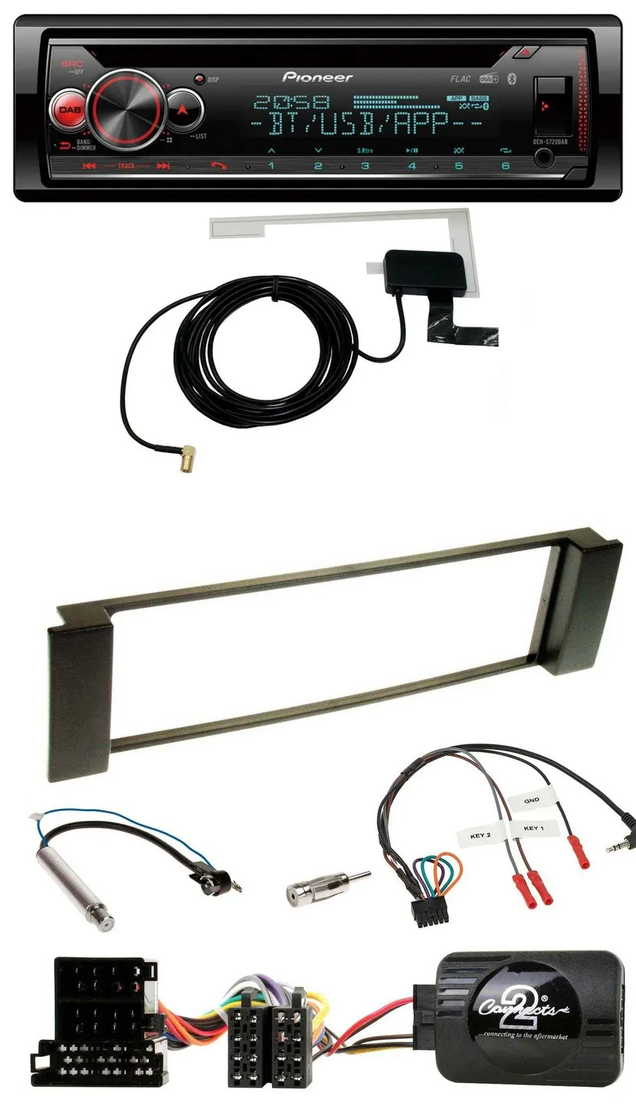 Pioneer DAB CD Lenkrad USB Bluetooth Autoradio für Audi A3 A6 2000-2004