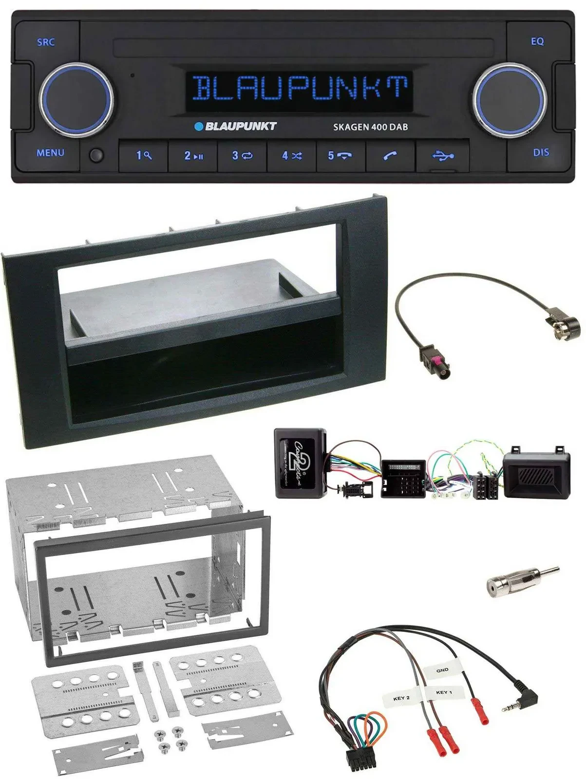 Blaupunkt DAB USB Bluetooth Lenkrad Autoradio für Ford Kuga 2008-2012 schwarz