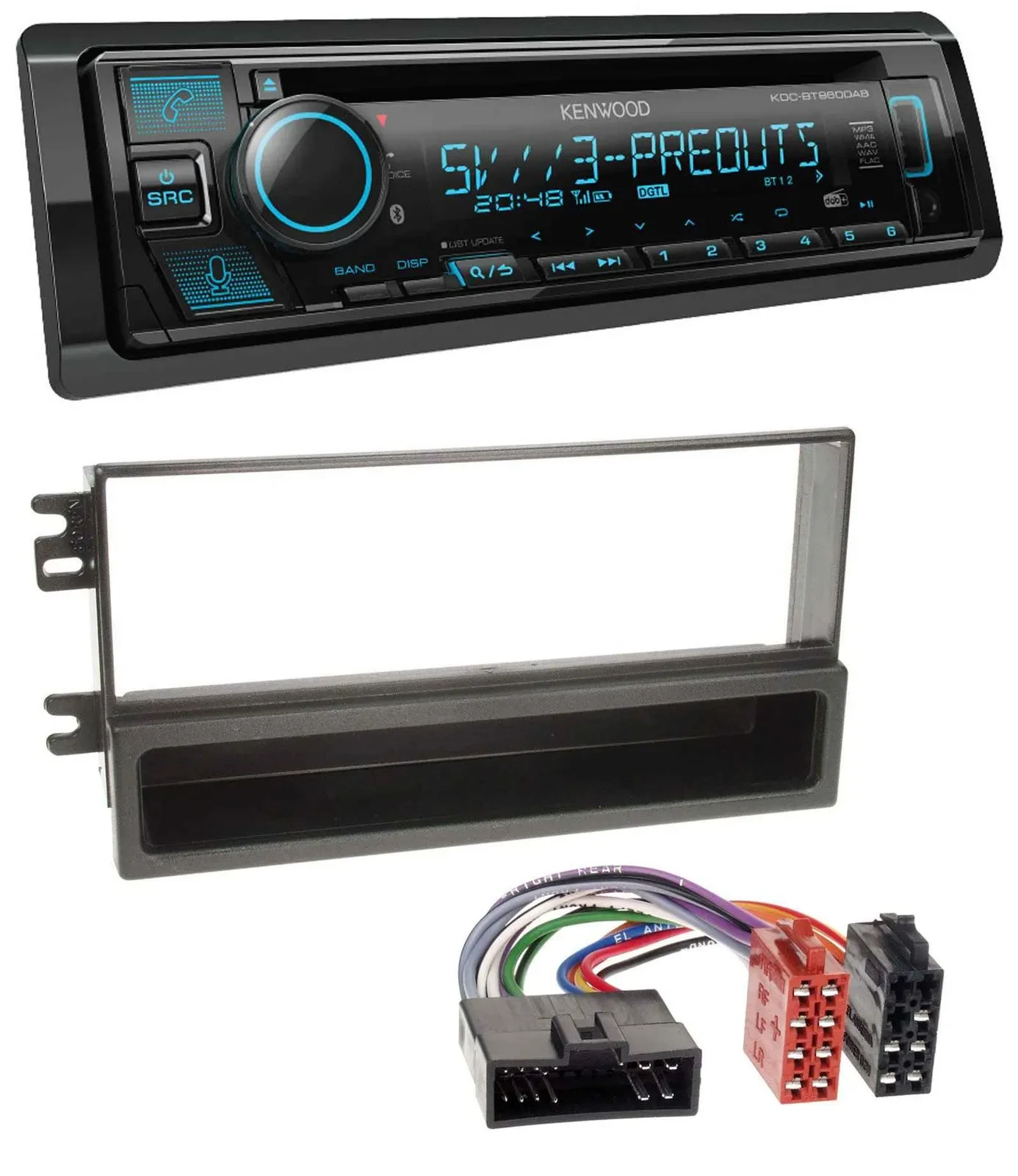 Kenwood Bluetooth USB CD MP3 DAB Autoradio für Kia Sportage I (2000-2005)