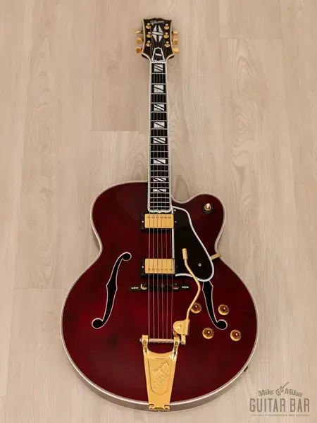 Полуакустическая электрогитара Gibson Super 400 CES Wine Red USA 1992 w/Chet Bigsby, Tags & Case