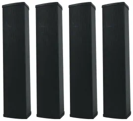 (4) Rockville WET ARRAY 5 BLACK Line Array Speakers For church/School/Auditorium