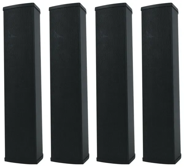 (4) Rockville WET ARRAY 5 BLACK Line Array Speakers For church/School/Auditorium