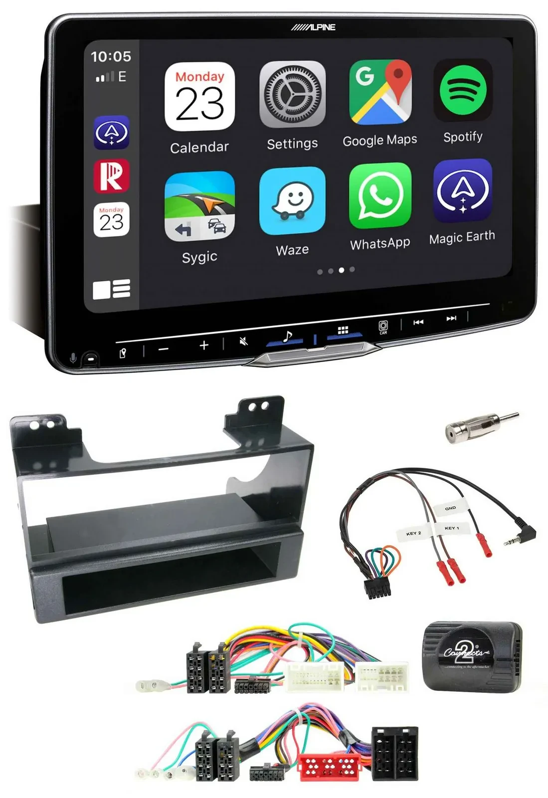 Автомагнитола для KIA Carnival II VQ 2006–2011 Alpine Bluetooth USB DAB
