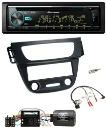 Pioneer DAB Lenkrad CD USB Bluetooth Autoradio für Renault Megane III 09-12 schw