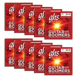 Струны для электрогитары GHS Strings GBXL-10 Boomers 9-42 (10 упаковок)