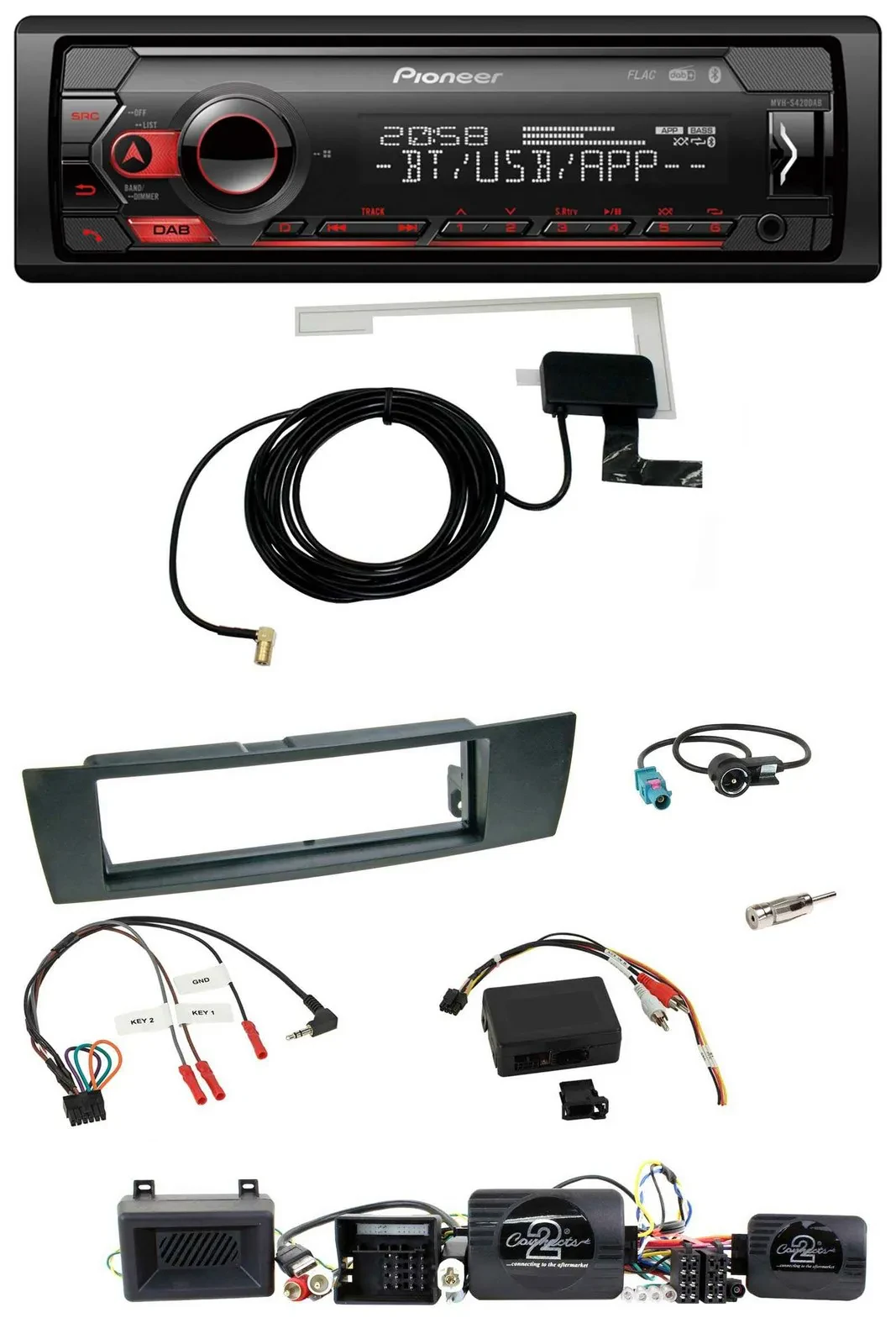 Pioneer DAB USB Lenkrad Bluetooth Autoradio für BMW 1er E87 04-13 Aktiv PDC