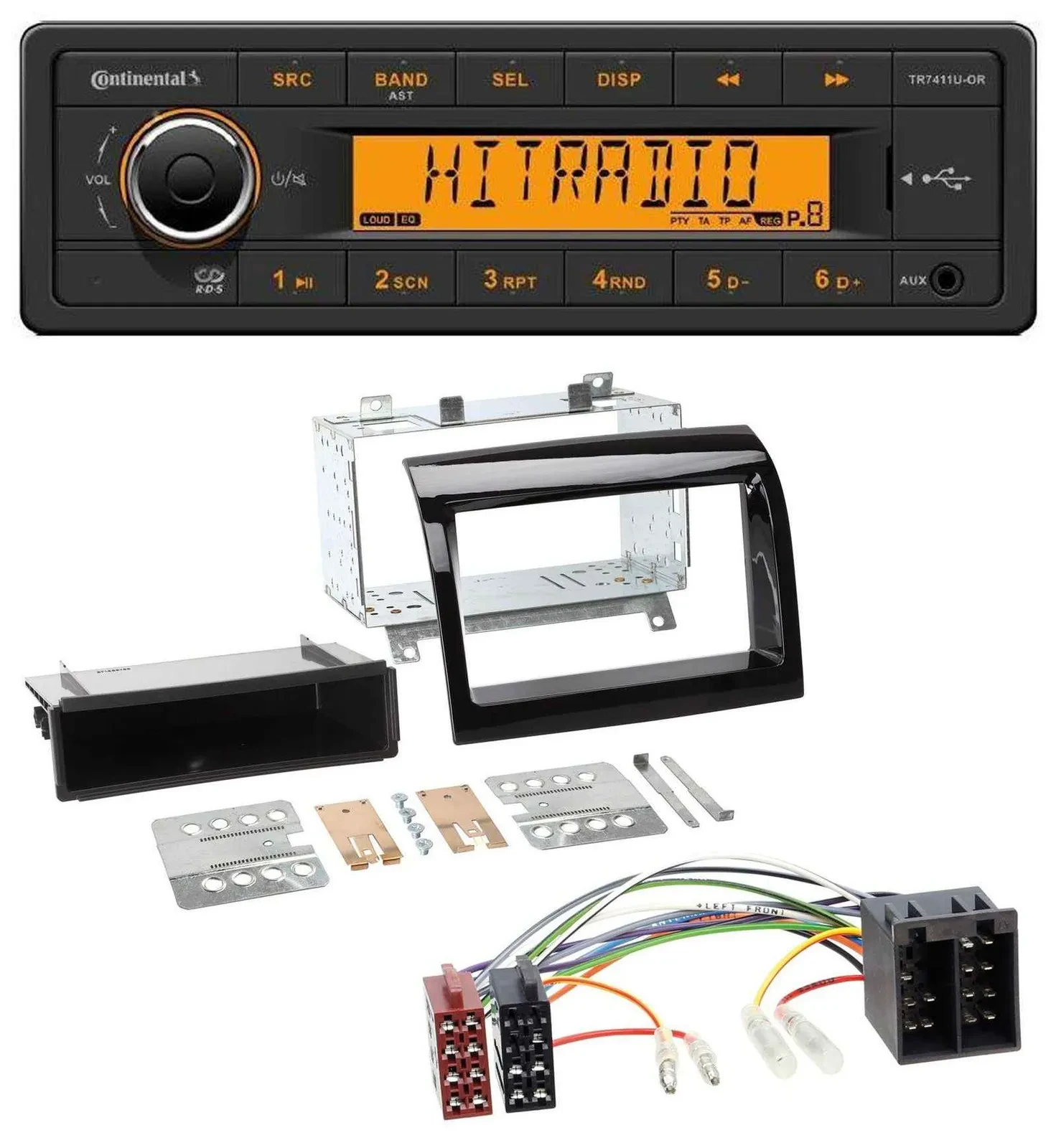 Continental 1DIN USB AUX MP3 Autoradio für Peugeot Boxer Citroen Jumper Fiat Duc